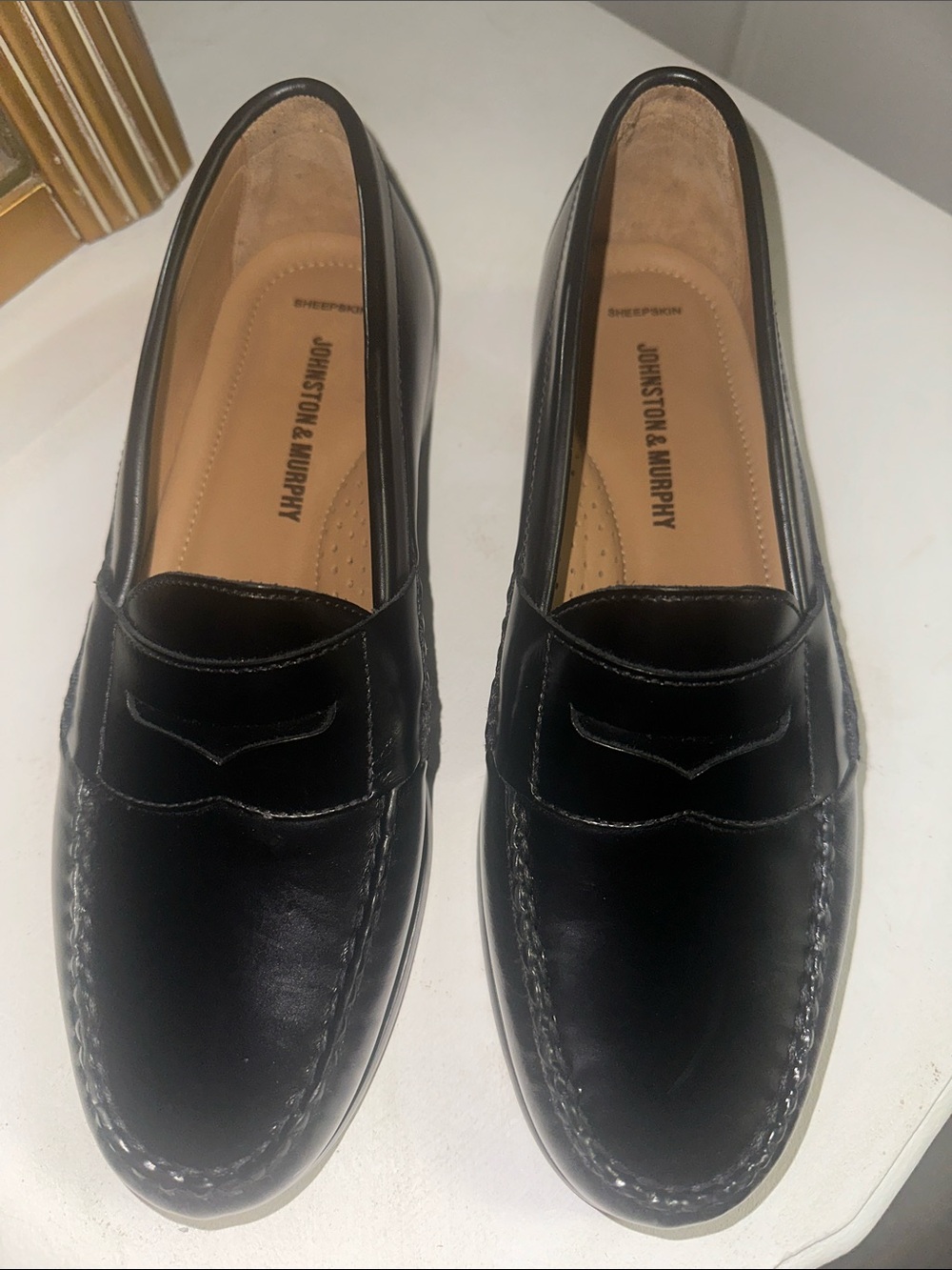 Johnston & Murphy Black Leather Penny Loafers Men’s Size 8 NWOT